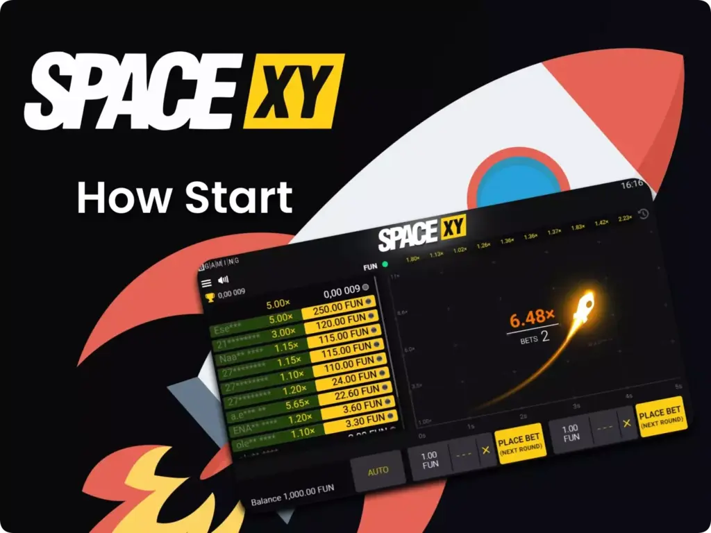 Launching spaceship in Space XY game